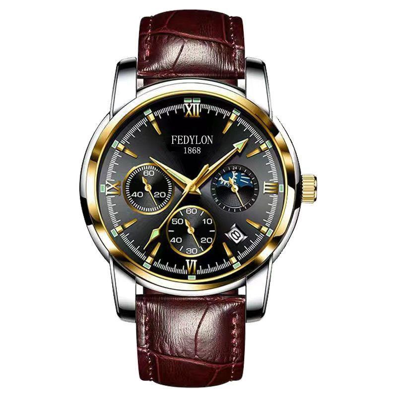 Мужские часы высокого класса полностью автоматические немеханические часы бренд стальной ремень бизнес водонепроницаемые кварцевые мужские