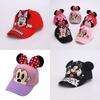 Cartoon Mickey Mouse Kids Baseball Cap With Breathable Polyester For Summer Outdoor Play