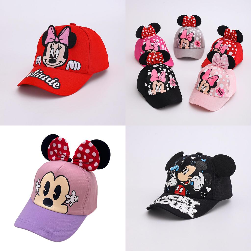 Cartoon Mickey Mouse Kids Baseball Cap With Breathable Polyester For Summer Outdoor Play