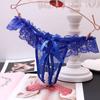 Plus Size Sex Pearl G-string Crotchless Erotic Lingerie Sexy Panties Porn Lace Women Underwear See Through Open Crotch Thongs