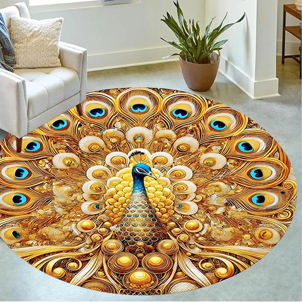 1pc home carpet galaxy peacock design for office decor bedroom gift living room non-slip carpet