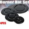 4pcs Concave Shape Cooker Hob Burner Cap Metal Flame Cap Cookware Tools Burner Crown  Oven Use