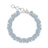 Natural crystal stone jewelry s925 sterling silver bracelet women's European and American style luxury inlaid with natural crystal high-end design