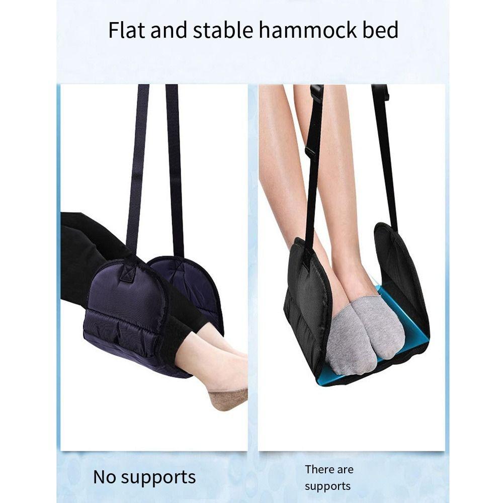 Adjustable Leg Rest Detachable Foot Resting Hammock Comfortable Airplane Foot Hammock Office