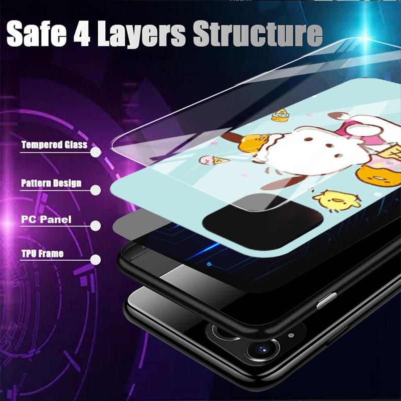 Стеклянный чехол Pachacco для Apple iPhone 14 13 Pro 11 12 7 8 Plus SE 2022 XR X XS Max 6 6S Закаленная крышка для телефона Мультяшные Capas Cas