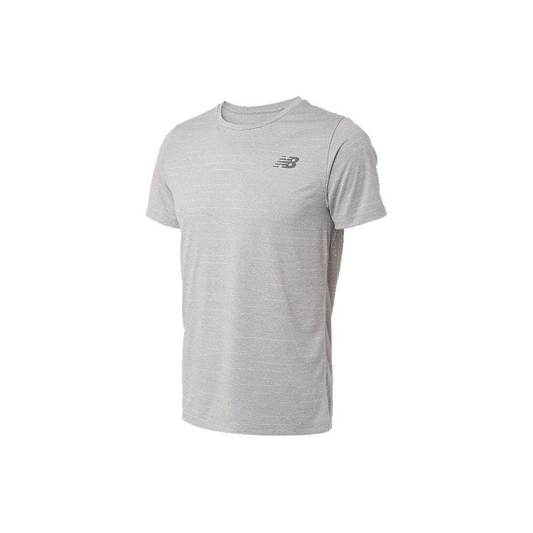 New Balance Футболки Мужские Серые С Круглым Вырезом Умеренный Прямой Крой AMT01012-AG