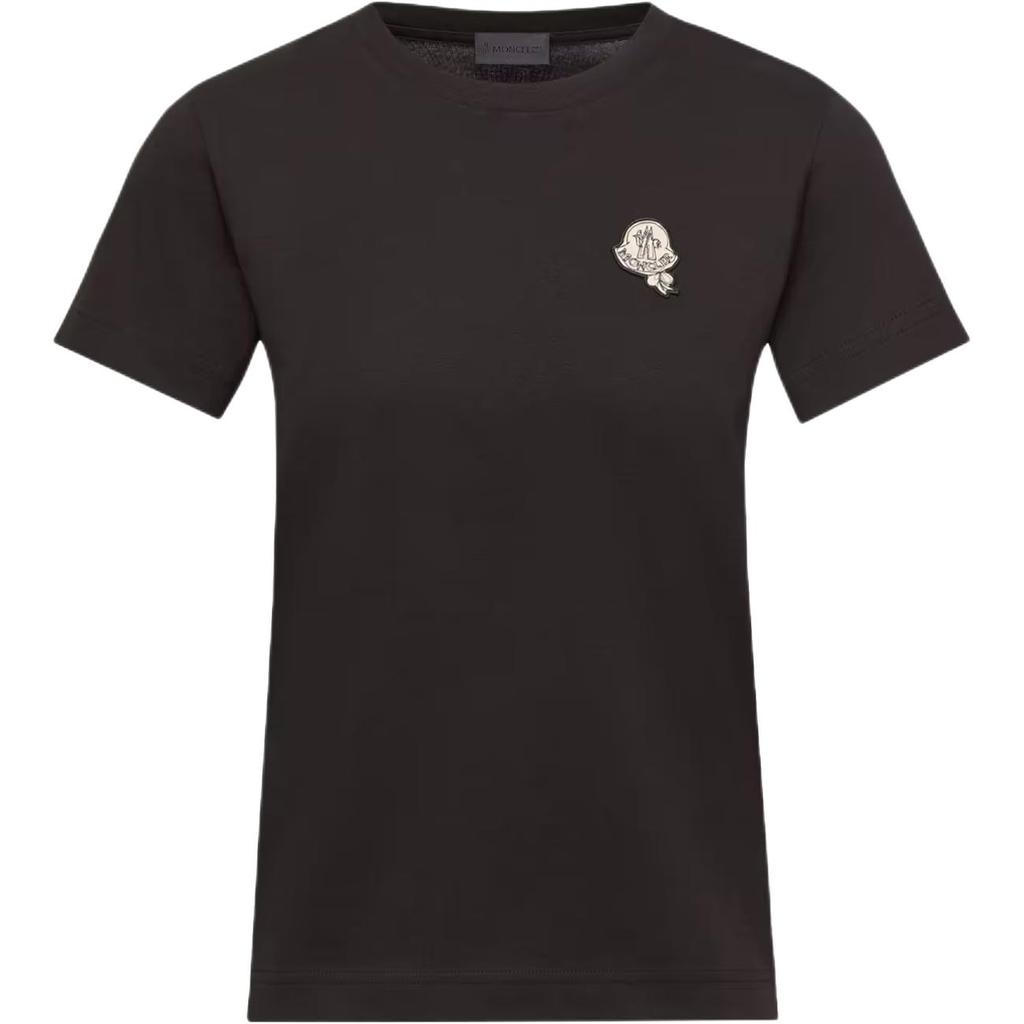 Moncler Logo Patch Cotton T-Shirt Women Tops L20938C0002489B8U999