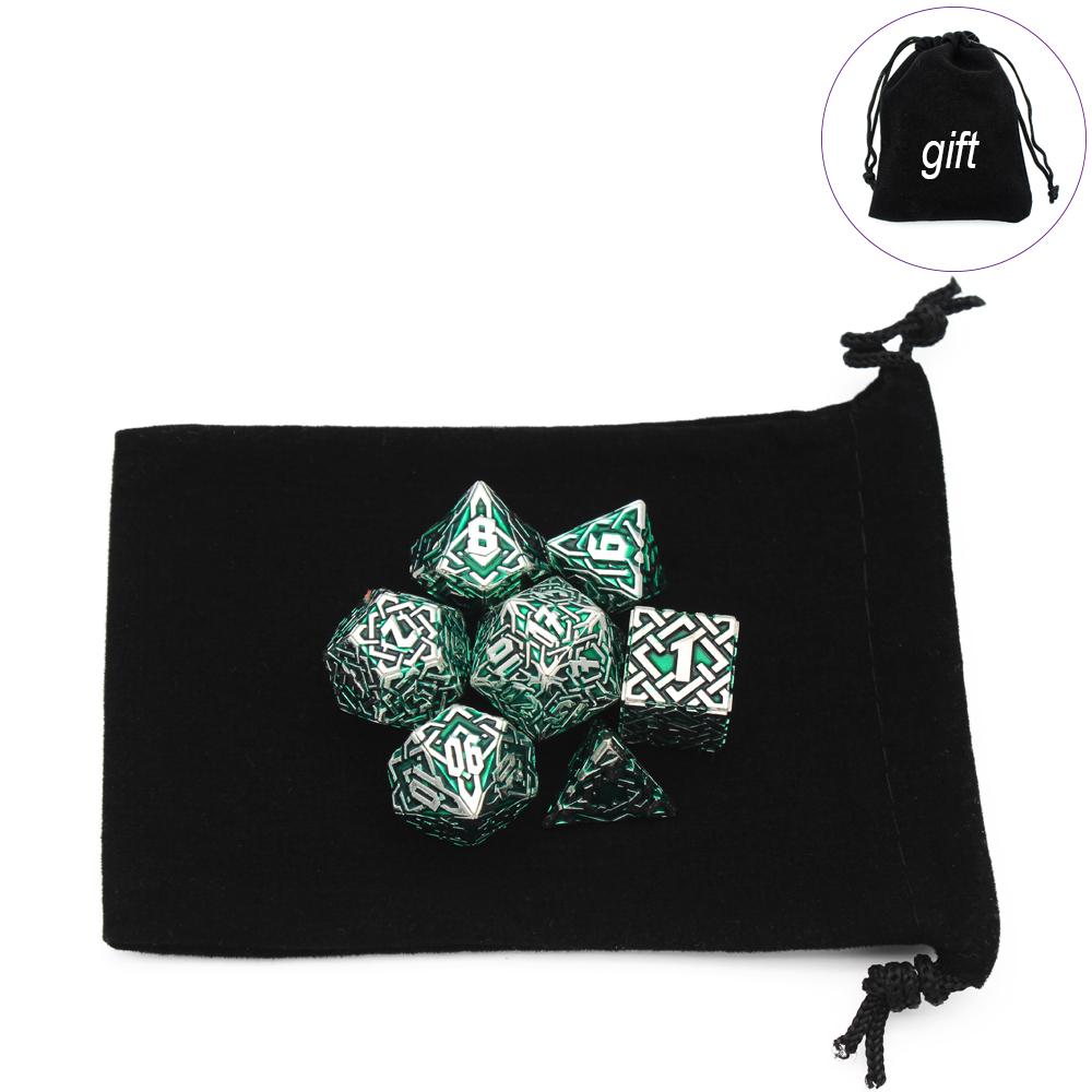 Solid Polyhedral Dice for Role Playing Game, Metal Dice, D & D, DND, Rpg, Rol, Pathfinder Board Game, New Style, 7Pcs, 2023