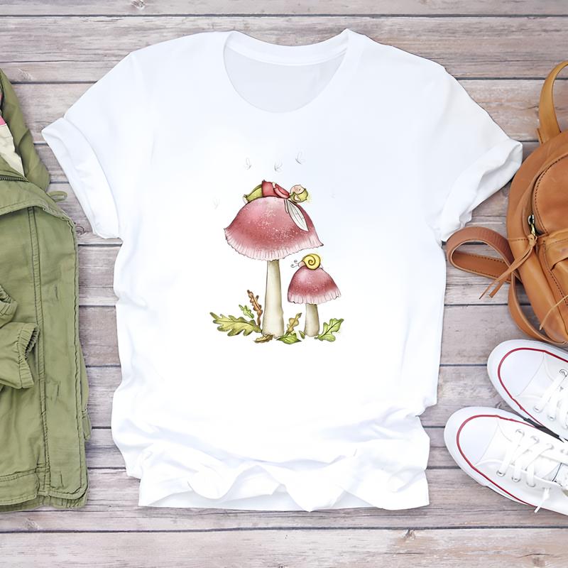 Летняя модная женская футболка с милым принтом, повседневный модный топ с коротким рукавом для женщин, стильный и удобный.