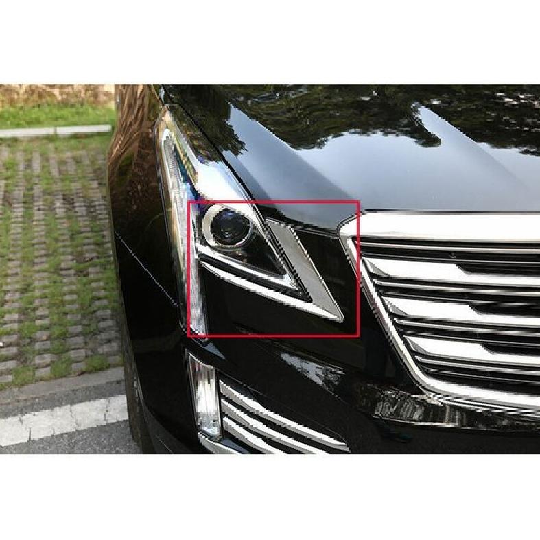 Для 2016- Cadillac XT5 ABS Хром Автомобиль Передняя Фара Лампа Накладка на Бровь 2 шт.
