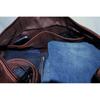 Buffalo Leather Duffle Bag: Handmade Burgundy Weekender Holdall