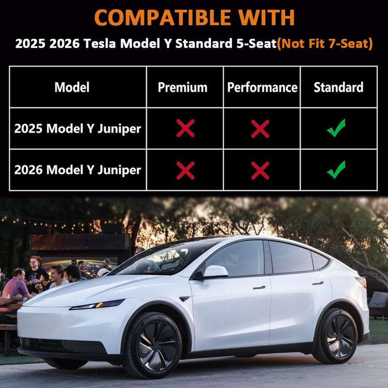 TPE Floor Mats For Tesla New Model Y Standard 2025 2026 Waterproof Luggage All Weather Full Set Mat Foot Pads Model Y Trunk Mats