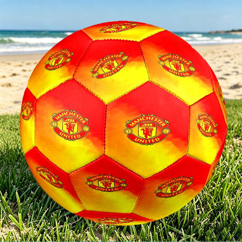 Manchester United F.C Print Size 5 Soccer Ball, PU Wear Resistant Football for Match Training and Daily Practice, Birthday Gift for Soccer Fans