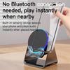 KEBIDU Держатель для телефона Bluetooth Объемный звук Портативная подставка для колонки RGB 360° Вращение Беспроводная индукционная Музыкальный плеер