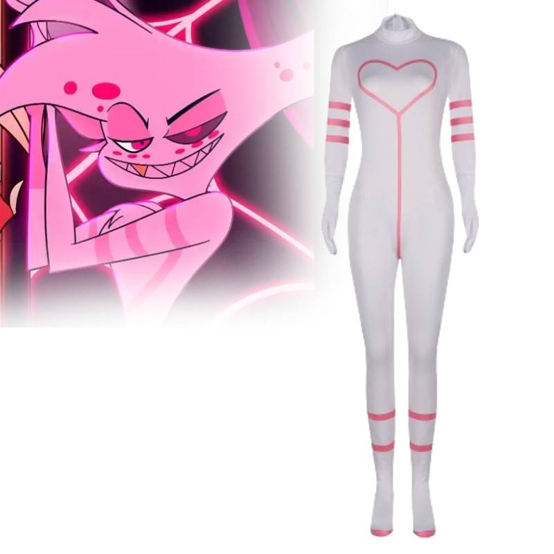 Hotel Hazbin Angel Dust Cosplay Costume Jumpsuit Cartoon Halloween Fashion Party