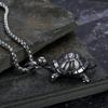 Винтажный персонализированный стиль мотоцикла мужская маленькая черепаха кулон ожерелье шея аксессуары