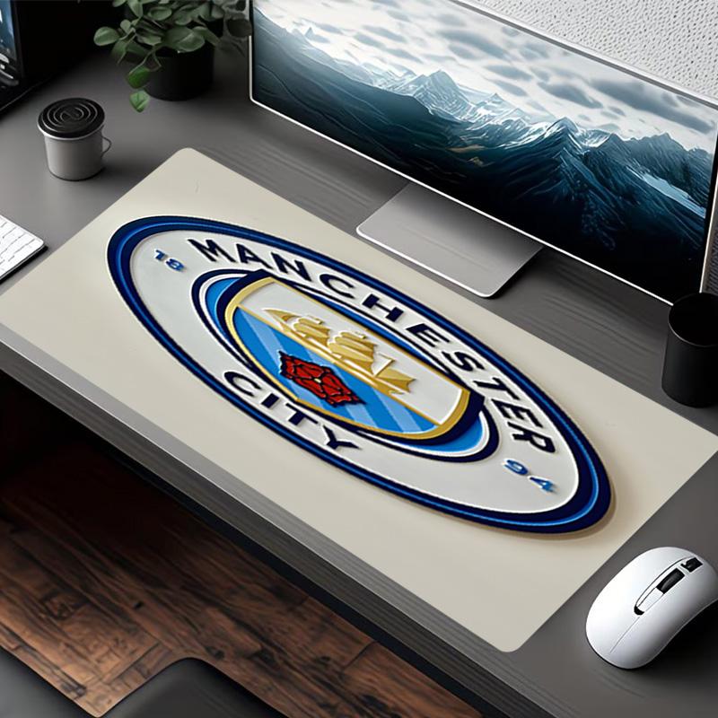 Football team City FC Print Mouse Pad, for Keyboard Pad Laptop PC Mat for Office Home Use, Desk Decor, Perfect Birthday Gift for Gamers