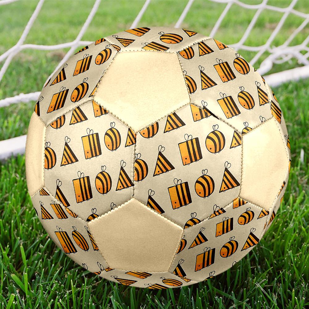 1PC Bee Party Celebration Soccer Ball Size 5 Football Machine Sewn Indoor/Outdoor Universal Football Gift W4