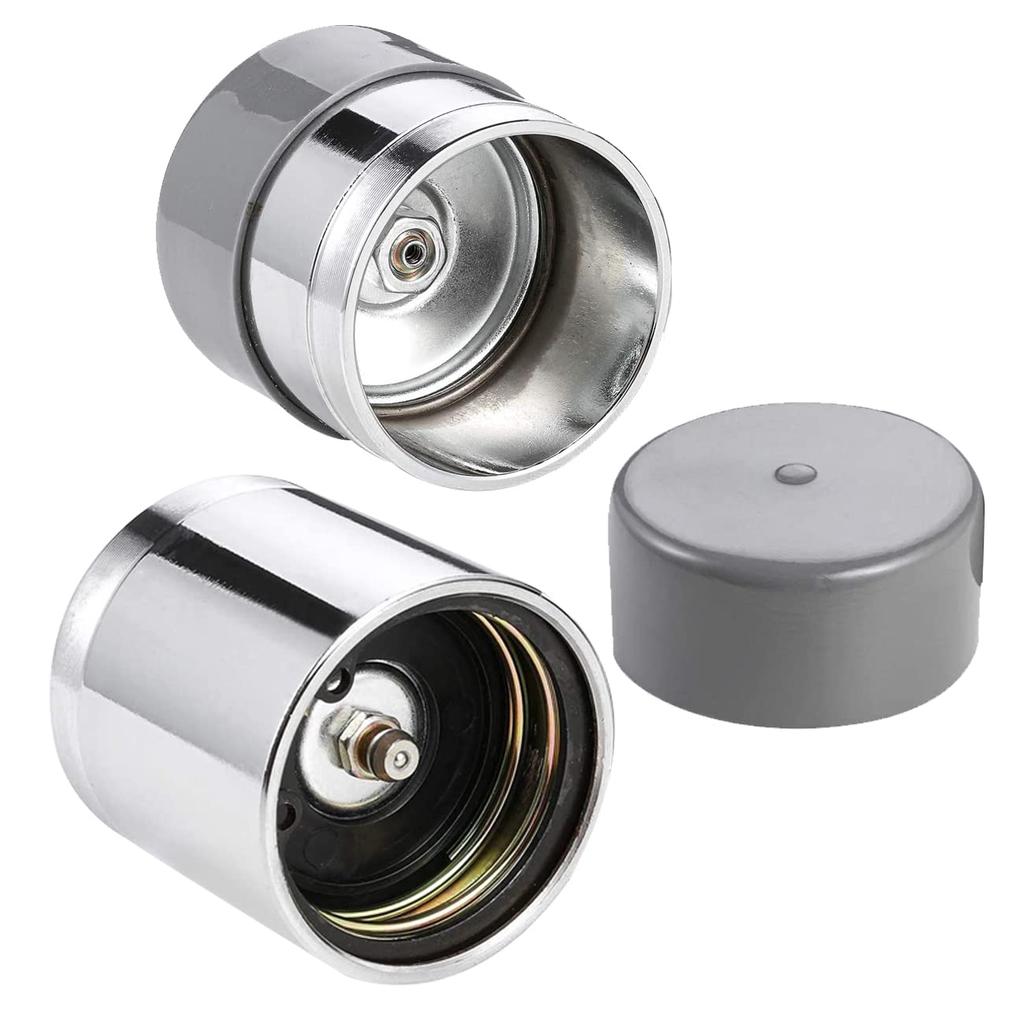 SDTC Tech Trailer Wheel Bearing Protector Sets 1.98 Inch Stainless Steel Bearing Protectors With Bearing Dust Cover Caps For Trailer Boat (Grey And