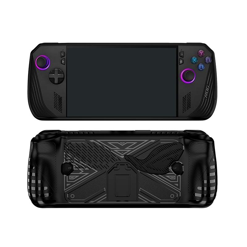 1 шт. Защитный чехол для игровой консоли Rog Ally X с подставкой, противоударный и устойчивый к падениям, защитная оболочка из мягкой резины ТПУ