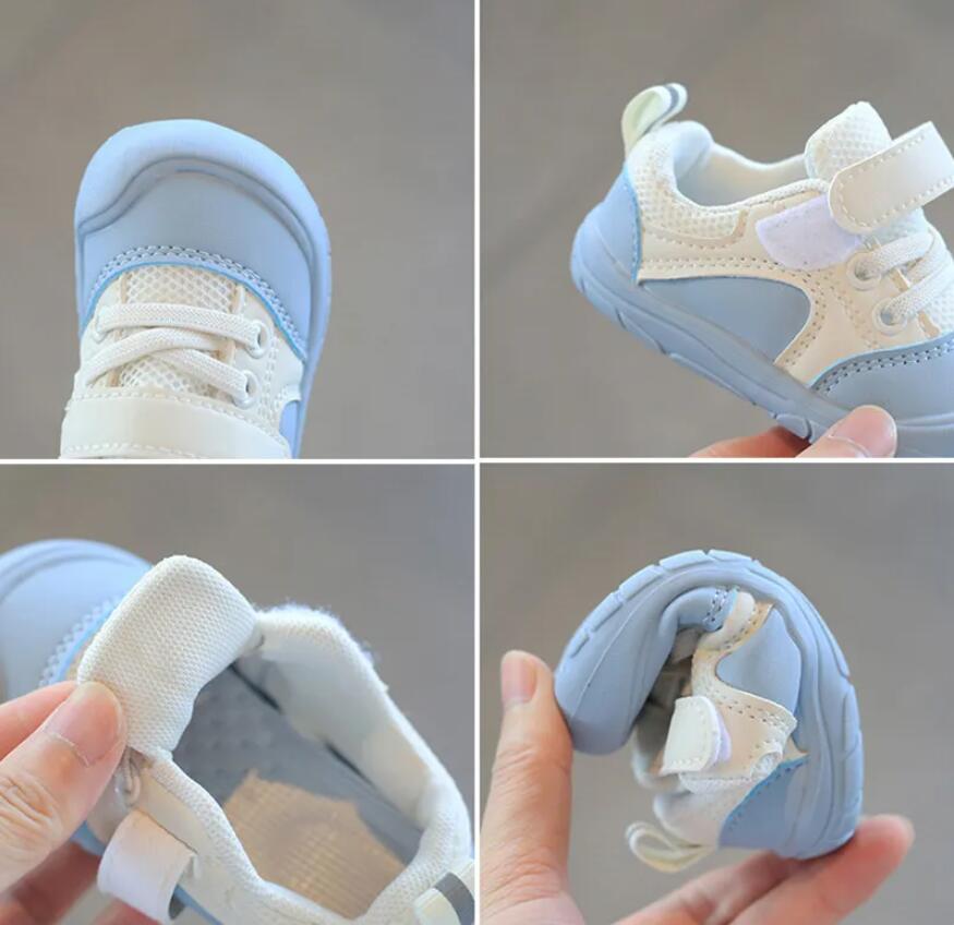 2024 Детские кроссовки для ходьбы для мальчиков и девочек, мягкая подошва, нескользящая, детская повседневная обувь, сетчатая дышащая детская обувь