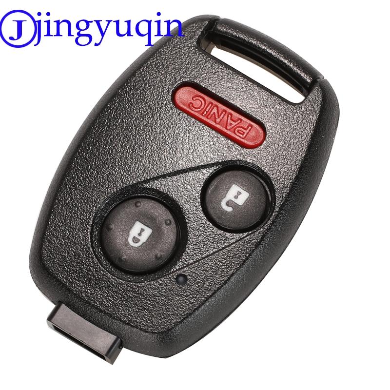 Jingyuqin With Rubber Pad Car Key Remote Fob Cover For Honda Accord CRV Pilot Civic 2003 2007 2008 2009 2010 2011 2012 2013