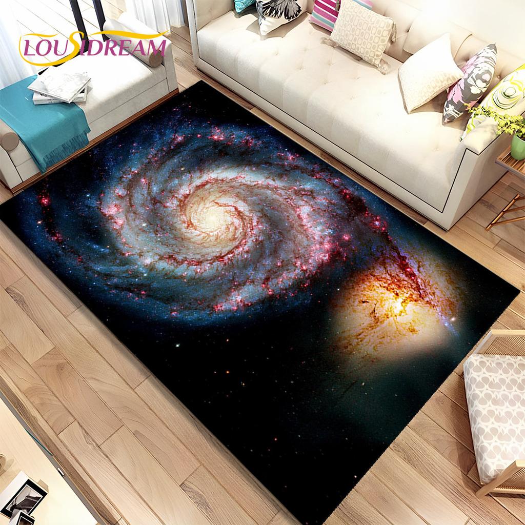 Коврик Galaxy Universe Space Stars, ковер для дома, гостиной, спальни, дивана, коврик для двери, детский нескользящий напольный коврик HD