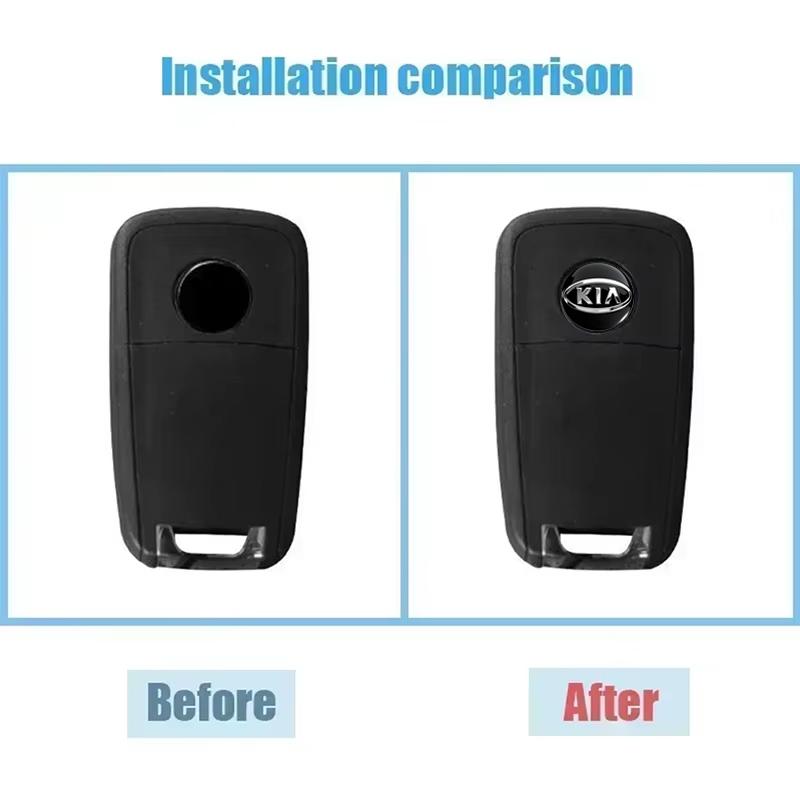 AANB1 Car Remote Key Emblem Sticker Aluminum Keys Decoration Decal For KIA K9 Sportage Niro K5 Carnival EV6 EV9 EV3 K8 Stinger Forte