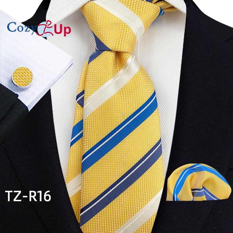 Cozy Up Набор из трех предметов, модный деловой мужской галстук с узором пейсли, включает в себя галстук, запонки, носовой платок