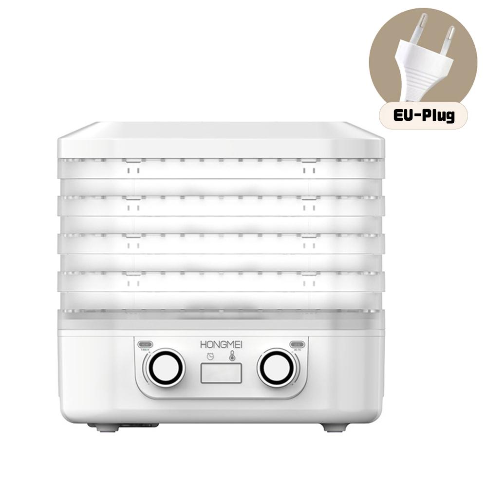 Сушилка для пищевых продуктов с 5 лотками и регулируемой температурой, автоматическая сушилка для пищевых продуктов и вяленого мяса,