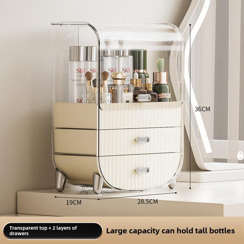 Прозрачный ящик для хранения средств по уходу за кожей и косметики для ванной комнаты