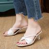 Fashion 2025 Summer New Open Toe Women's Modern Slippers Outdoor Fashion Thin Heels Sandals Classics Daily Dress Slippers Zapatos Mujer