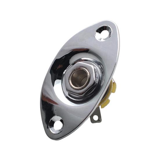 1/4" овальный входной разъем для электрогитары металлический выходной разъем пластина гнездо с винтами эллиптический кошачий глаз входной разъем гнездо для электрогитары бас