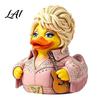 Creative Home Office Ornament Parton Memorial Duck Dolly Duck Figurine Country Music Statue Guitar-Themed Artistic Resin Animal Statue Decorative