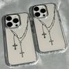 Крутой крест Мягкий чехол для телефона Для iPhone 17 16 15 14 13 12 11 Pro Max Air 17E 16E 7 8 Plus X XS XR SE2 Прозрачная крышка