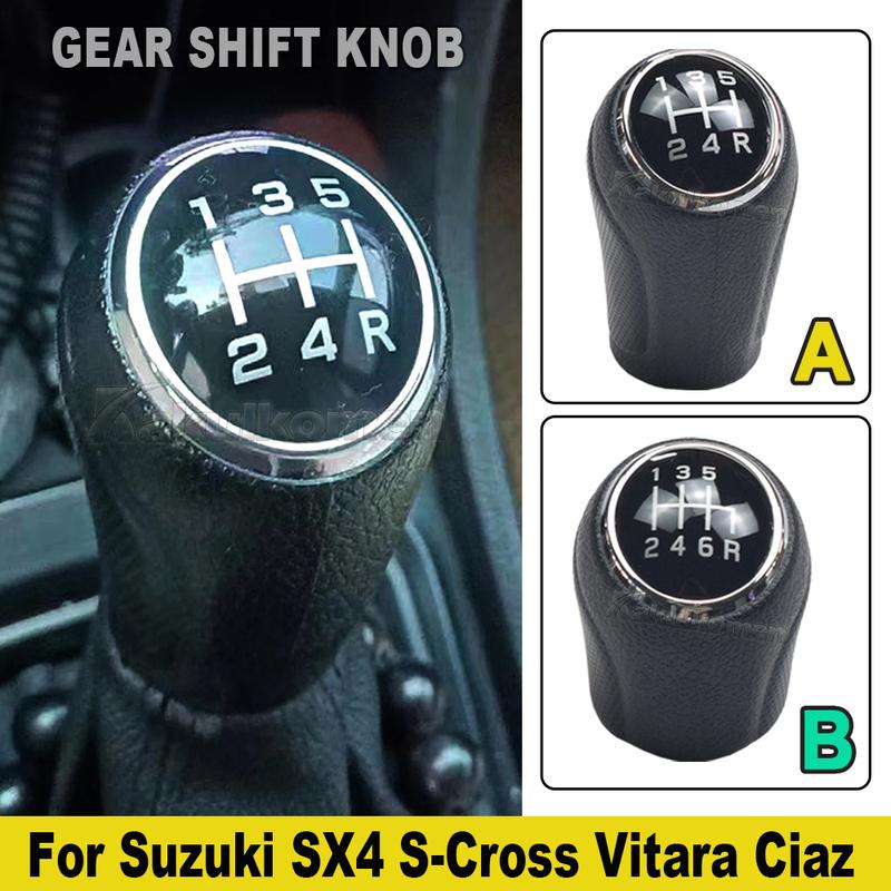 5 6 Speed Manual Gear Shift Konb For Suzuki Ciaz SX4 S-cross 2015- Lever Handle High-Quality Auto Parts Interior Accessories