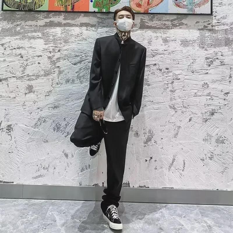 Мужская куртка в стиле Чжуншань: Красивый костюм в стиле Чжао Шаньхэ для весны и осени