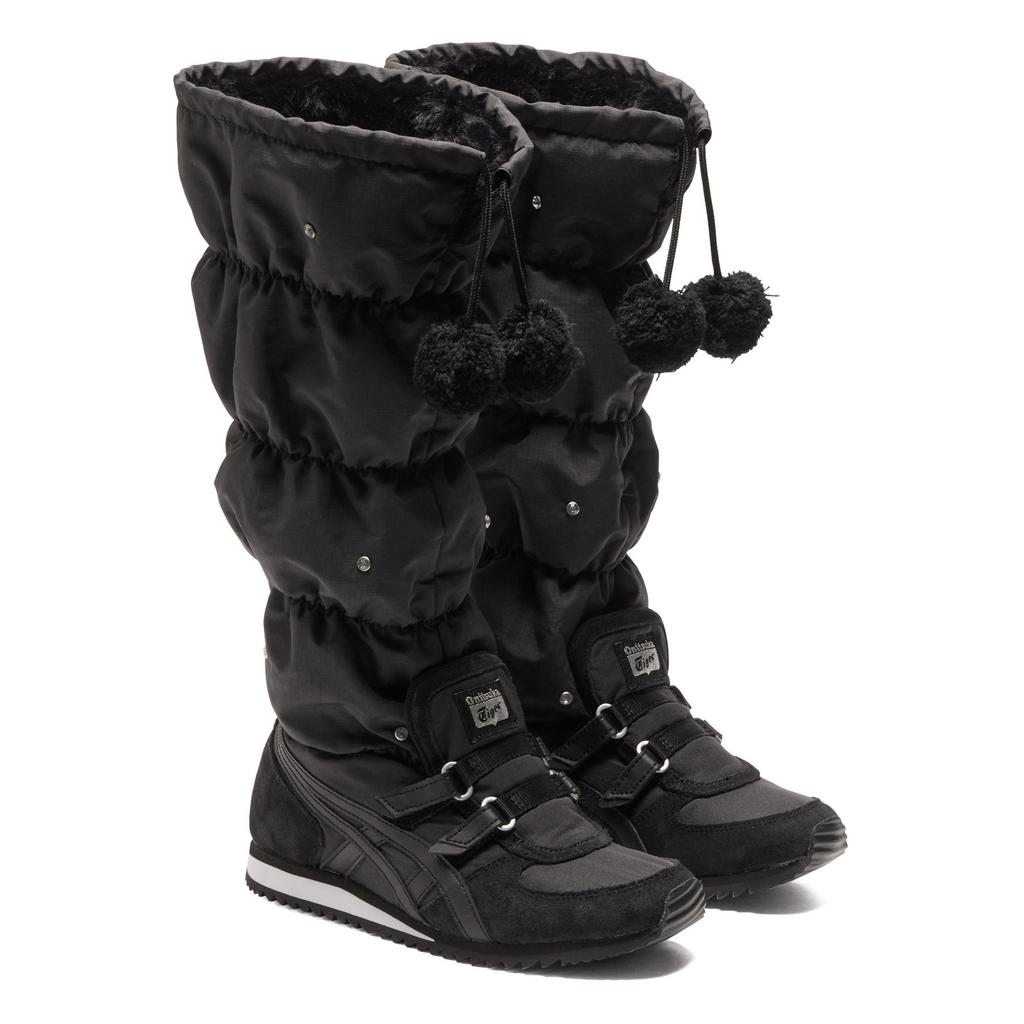 ONITSUKA TIGER Winter Heaven Fashion Универсальные Теплые Высокие Повседневные Кроссовки Женские черные 1182A676-001