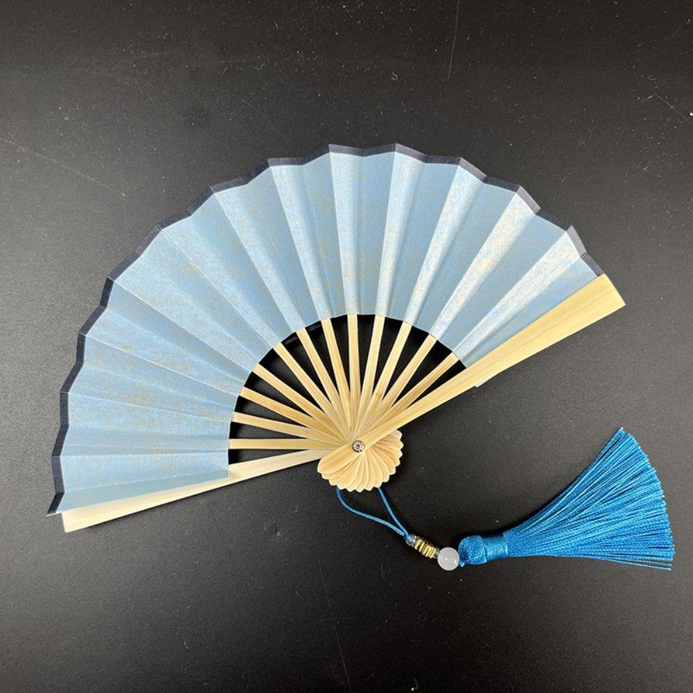 Mini Hanfu Fan Gilded Rice Paper Paper Fans Party Decor Ornaments Folding Fan Children