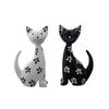 2pcs Wooden Animal Sculpture Modern Miniatures Figurine Micro Landscape Cat Statue  Living Room