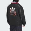 Adidas Мужская куртка Originals Rev Aw24 Lny Stand Collar свободного кроя, двусторонняя, хлопковая, черная, темно-красная, KA0821