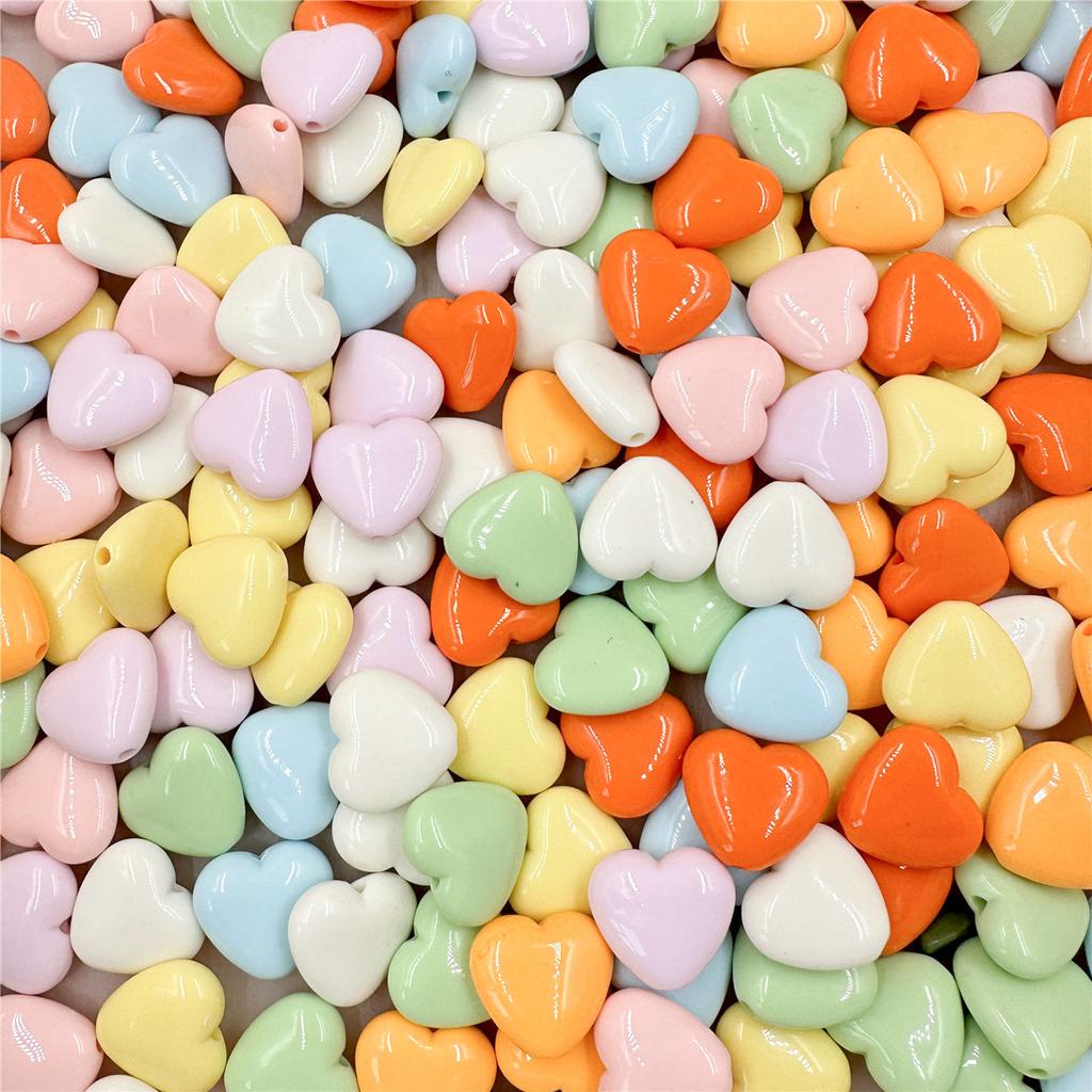 Домашний однотонный цвет для изготовления ожерелья и сережек, модные бусины в форме сердца, акрил 18,8*17,2 мм, 20 шт./пакет, материалы ручной работы «сделай сам»