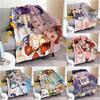 Cartoon Air Conditioning Blanket Genshin Impact Blanket Carved Fine Flannel Animation Dormitory Nap Blanket