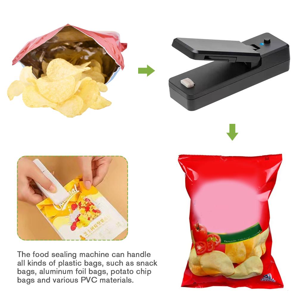 Портативный USB-герметик, аккумуляторная сумка для хранения закусок, вакуумная герметизация