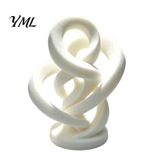Small Portable Art Ornament Modern Abstract Twisted Statue, 3D Printed Infinity Twist Ornament, Minimalist Artistic Shelf Display Piece Sculpture for