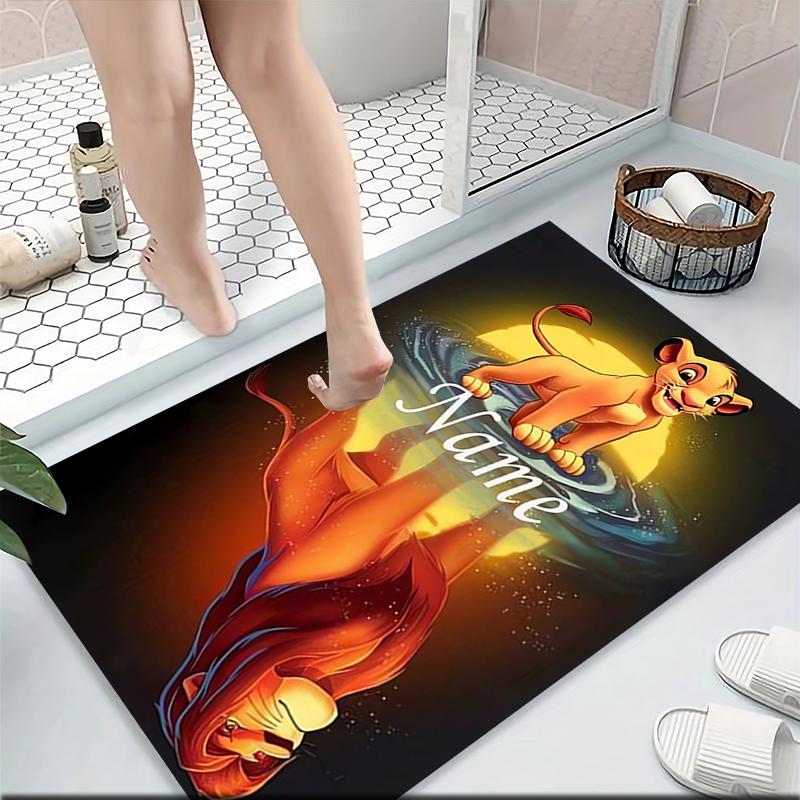 Custom Name Lion Majesty Carpet Rug Customizable Soft Washable Anti-Slip Home Living Room Sofa Mats Personalized Rug. 0909304