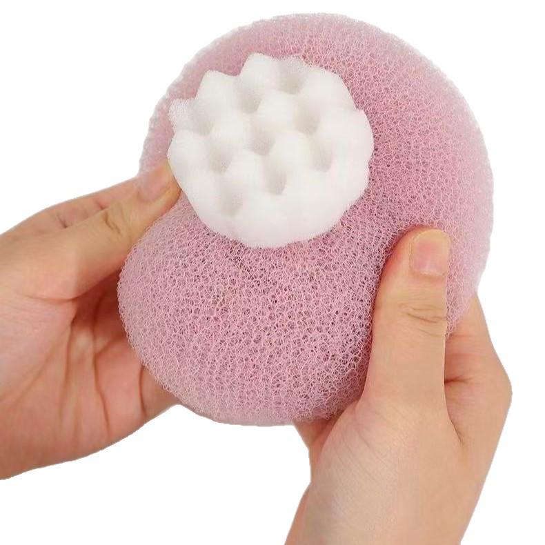 Мягкая массажная губка для ванны в форме подсолнуха с присоской