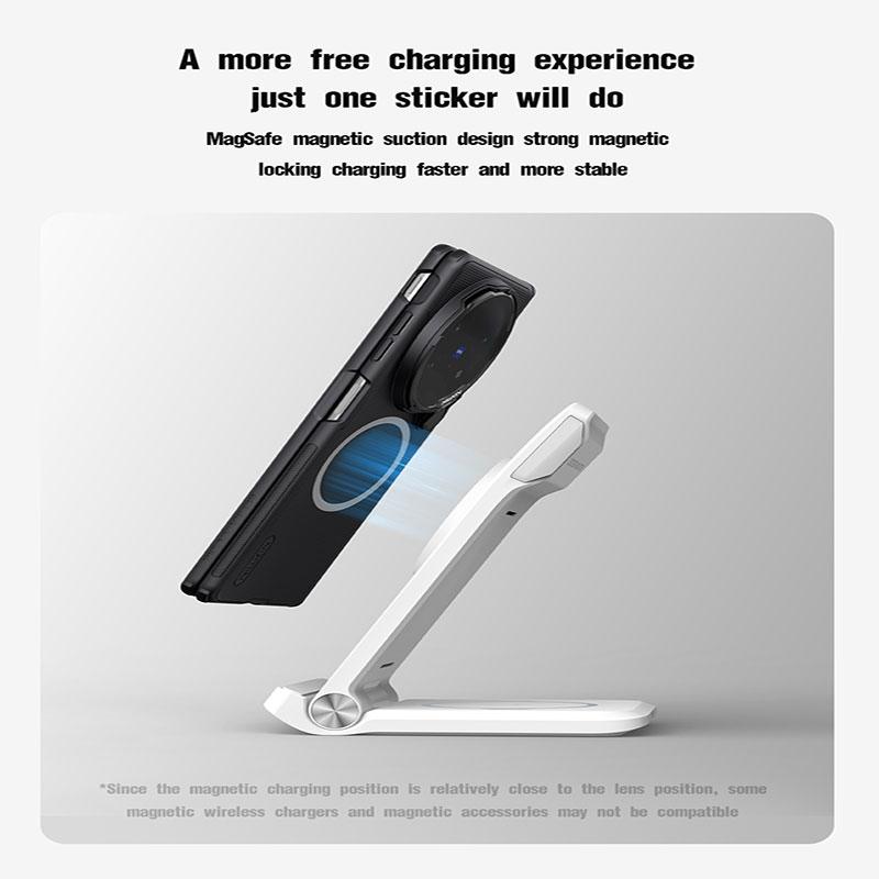 Nillkin for Vivo X Fold5 / X Fold 5 Case Super Frosted Shield Prop Magnetic Cover Camera Flip Mount Ultra Thin Matte PC Anti Shockproof Back Cover