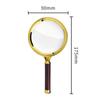 10X Handheld Magnifying Glass Antique Mahogany Handle Magnifier 60Mm-100Mm Lens For Science Seniors Reading Inspection