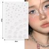 1-6pcs 3D Acrylic Diamond Stickers Butterfly Crystal Patch Face Paste Stage Makeup Rhinestones Jewelry Mermaid Pearl Tattoo